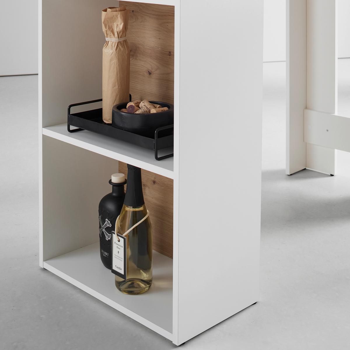 Masa de bar DANDY - alb/stejar Artisan, Modern, plastic/lemn (115/108/50cm) - Mömax