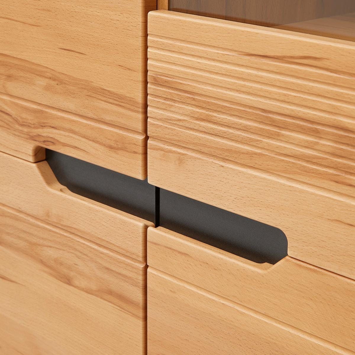 Vitrina Alana, Barva Bukve - Moderno, umetna masa/steklo (71,8/195,4/33cm) - Mömax