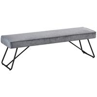 Sitzbank Cora 2 Schwarz/Dunkelgrau - Dunkelgrau/Schwarz, Modern, Textil/Metall (160/50/42cm) - Mömax