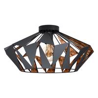 LAMPA SUFITOWA 78189* CARLTON 6 - czarny/kolor miedziany, Konventionell, metal (47/23,5cm) - Marama