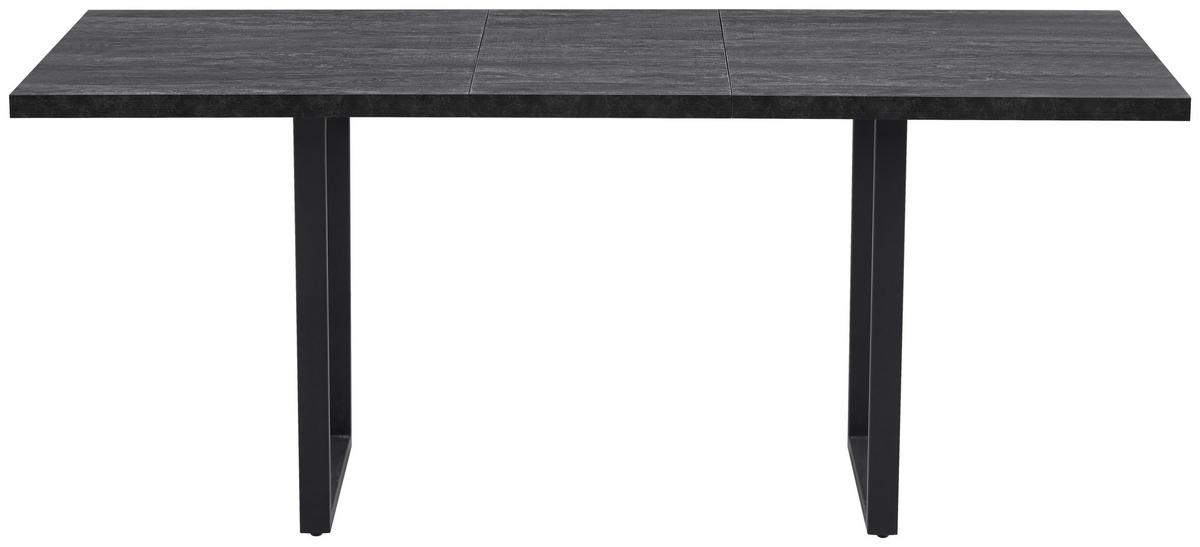 Kihúzható Asztal Nils - fekete/sötétszürke, Design, faalapú anyag/fém (140-180/76/85cm) - Mömax