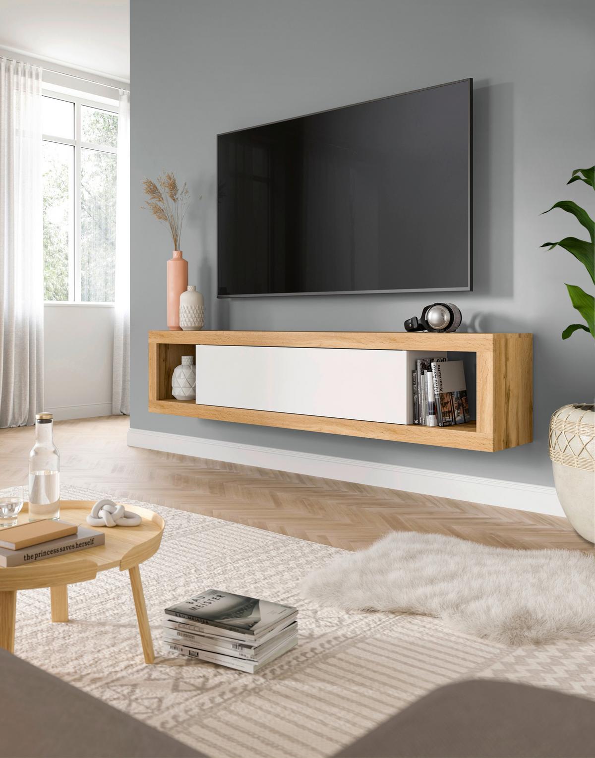 Tv Komoda Tango - hrast Wotan, Design, drvni materijal (180/39/30cm) - Modern Living
