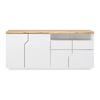 SIDEBOARD CARLOS - vit/ekfärgad, Modern, trä (180/80,5/42cm) - Bessagi Home