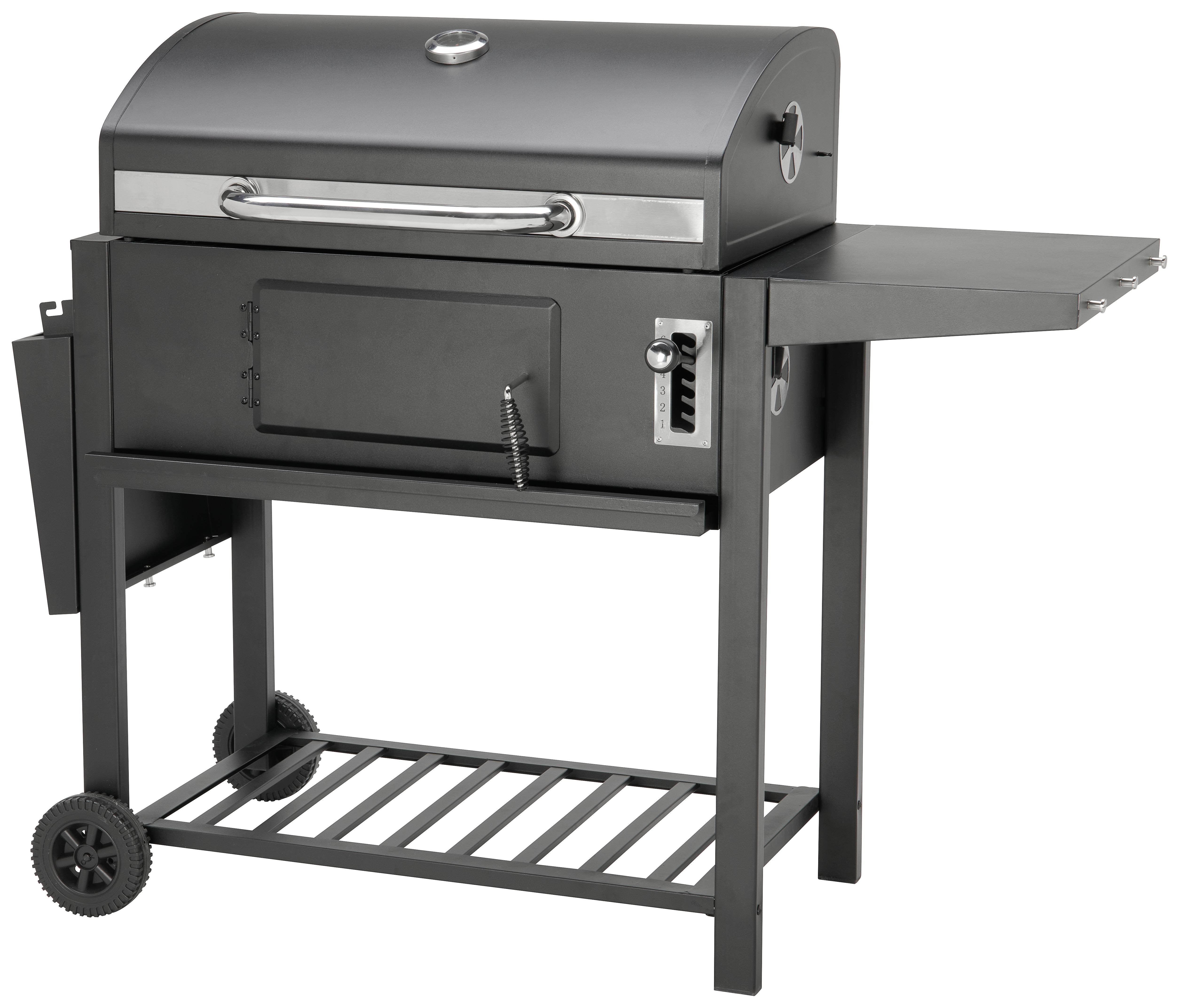 Faszenes Grill Grillmax 5 - fekete, Modern, műanyag/fém (164/64/110cm) - Modern Living