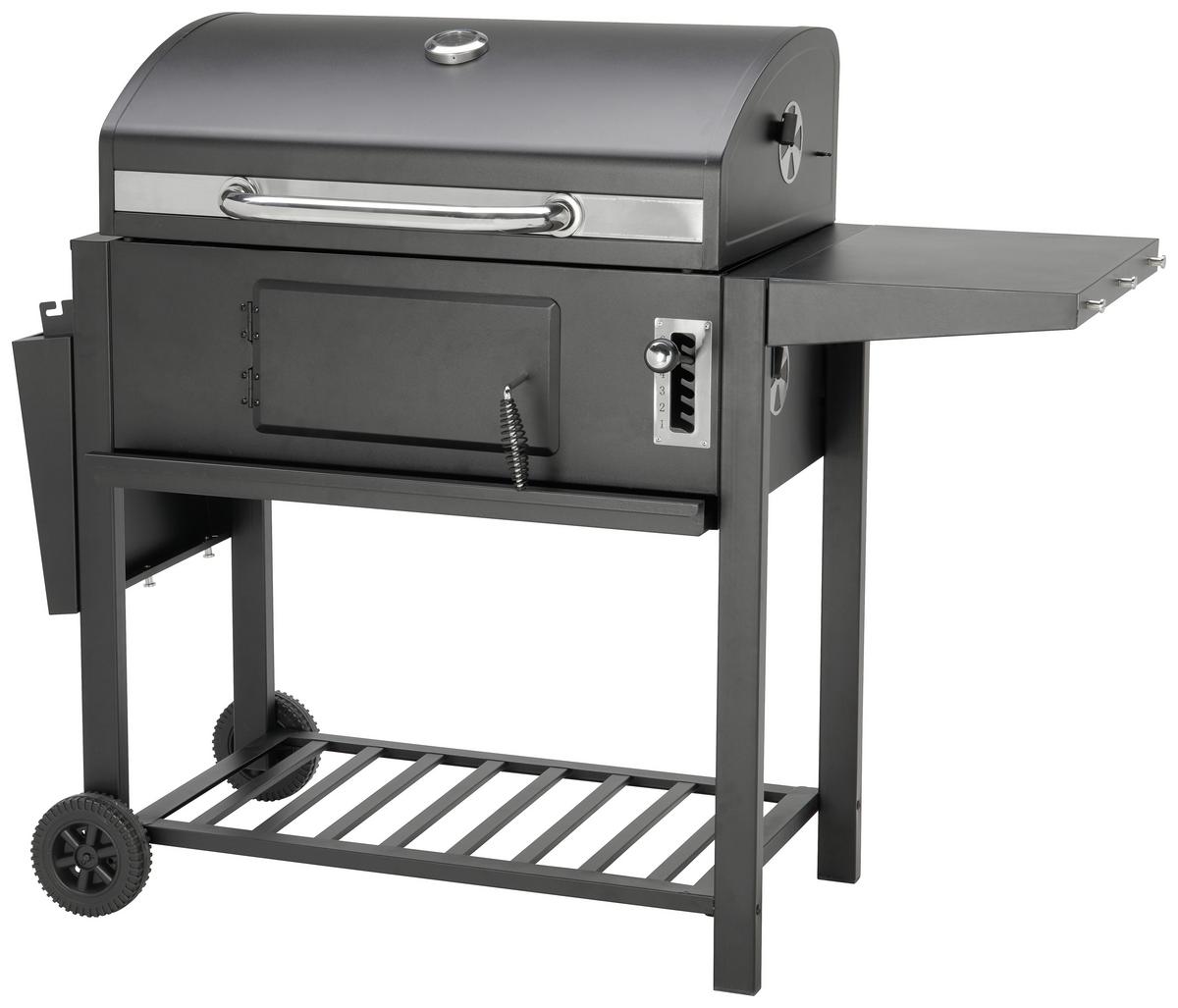 Faszenes Grill Grillmax 5 - fekete, Modern, műanyag/fém (164/64/110cm) - Modern Living