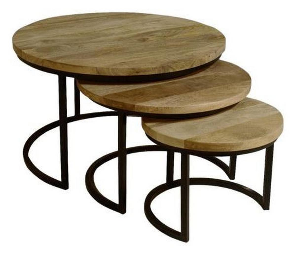 SATZTISCH CAPELLA - Schwarz/Braun, MODERN, Holz/Metall (72/72/46cm) - MID.YOU