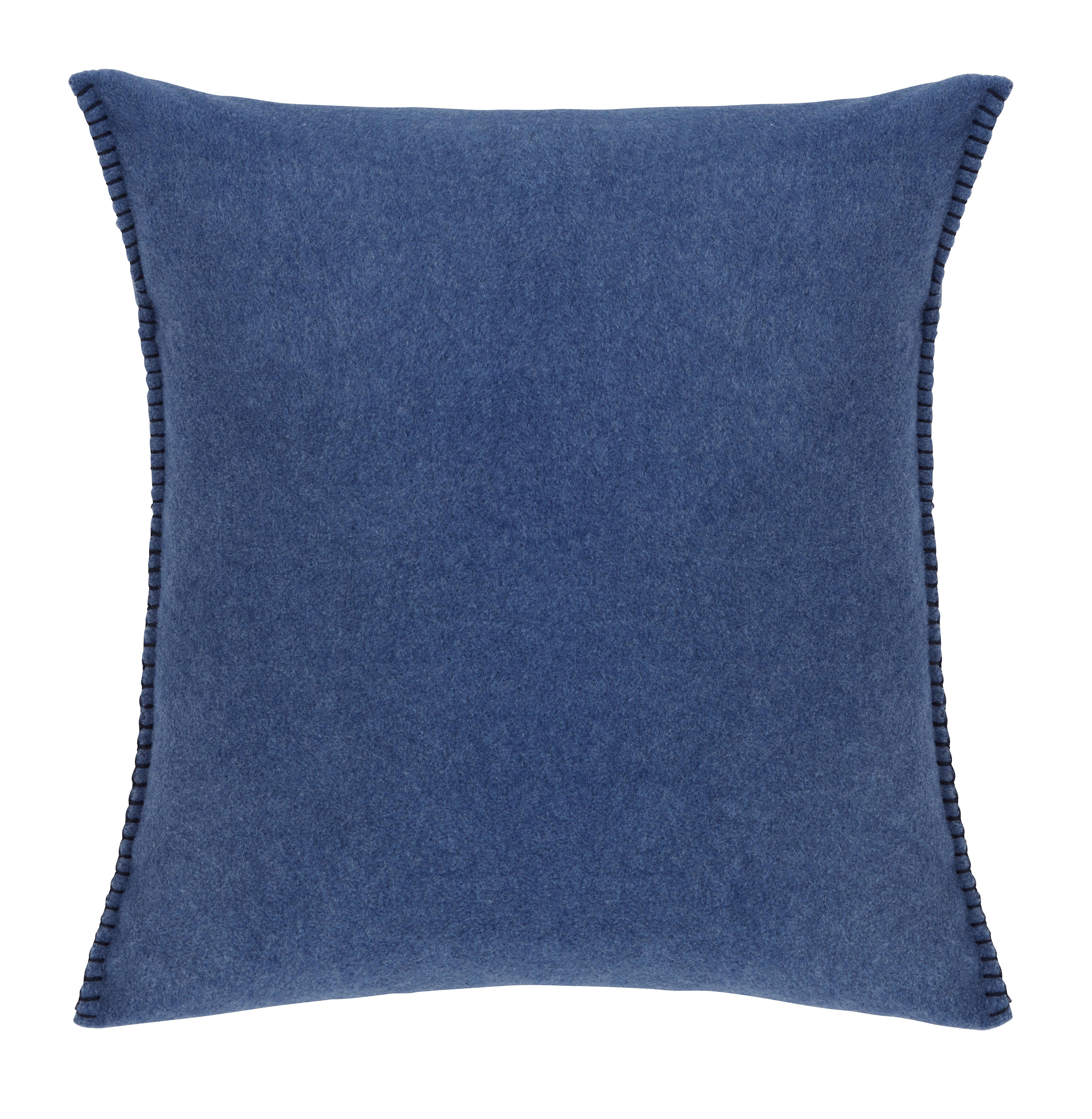 Zierkissen Bella in Dunkelblau ca. 45x45cm - Dunkelblau, MODERN, Textil (45/45cm) - Mary's