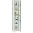 Vitrina Nova - aluminij/bela, Moderno, kovina/steklo (44/183/37cm) - Mömax modern living Vitrina Nova - aluminij/bela, Moderno, kovina/steklo (44/183/37cm) - Mömax modern living