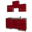 Küchenblock ECONOMY 150 - Eichefarben/Rot, KONVENTIONELL, Holzwerkstoff (150/200/60cm) - Livetastic Küchenblock ECONOMY 150 - Eichefarben/Rot, KONVENTIONELL, Holzwerkstoff (150/200/60cm) - Livetastic