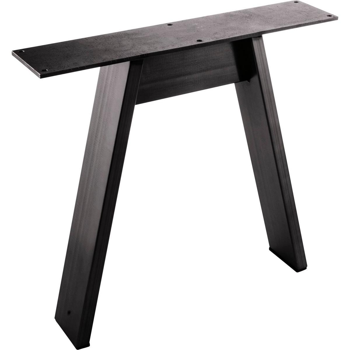 Bankgestell A-Form schwarz beschichtet - Schwarz, Metall (45/41/10cm)