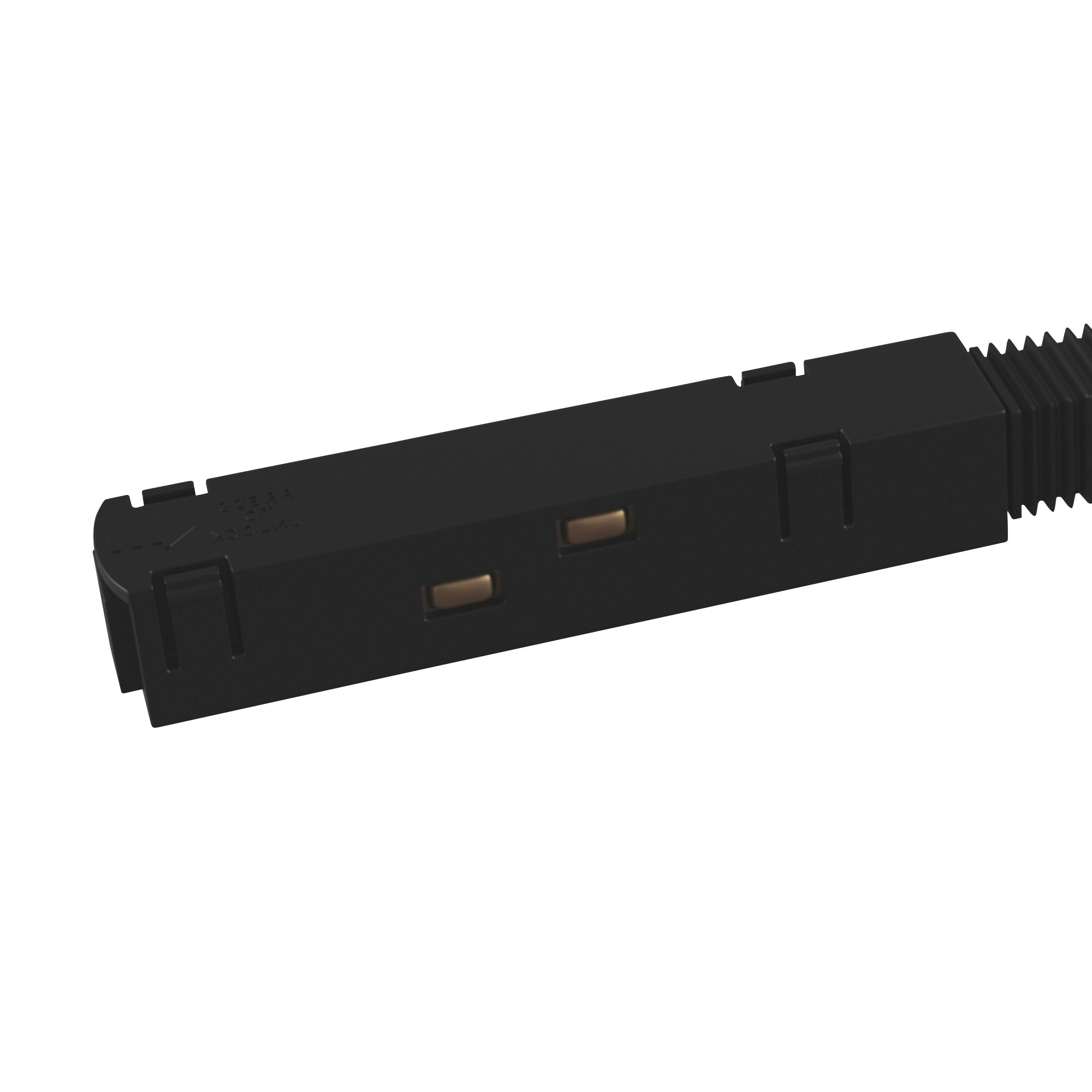 SCHIENENSYSTEM-VERBINDER MAGNETIC TRACK SYSTEM S35 - Schwarz, Basics, Kunststoff/Metall (1,8/1,8/19,5cm) - MAYTONI