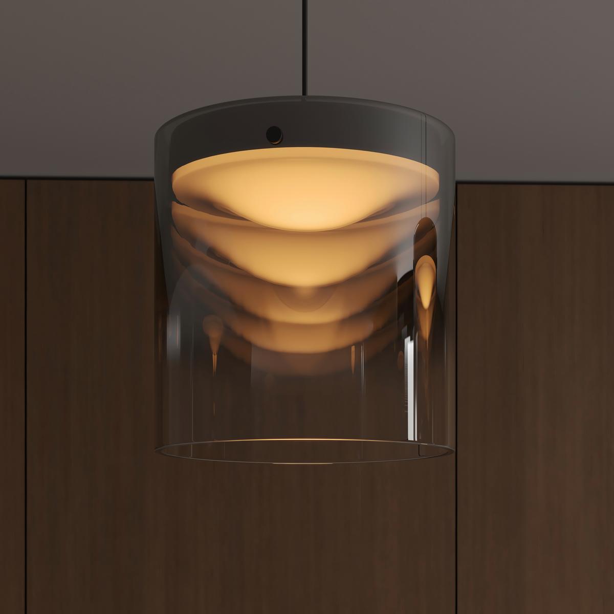 LAMPA WISZĄCA LED BAIA *DK* - czarny, Design, metal/szkło (100/20/180cm) - Dieter Knoll