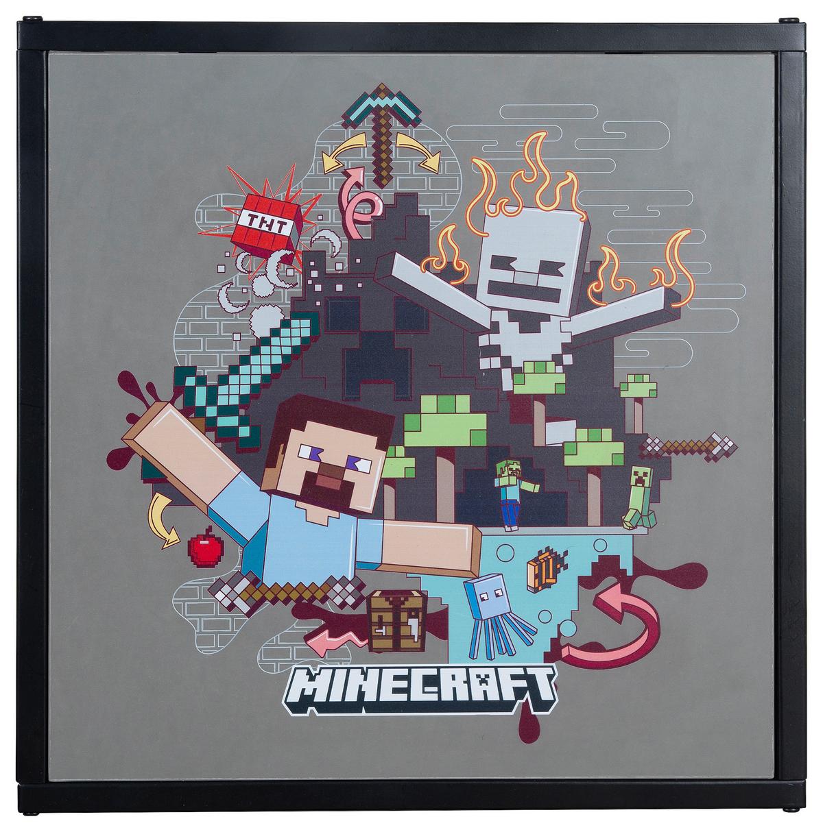 Beistelltisch Minecraft ca. 45x45x48 cm Schwarz - Schwarz, MODERN, Holzwerkstoff/Metall (45/45/48cm) - Minecraft