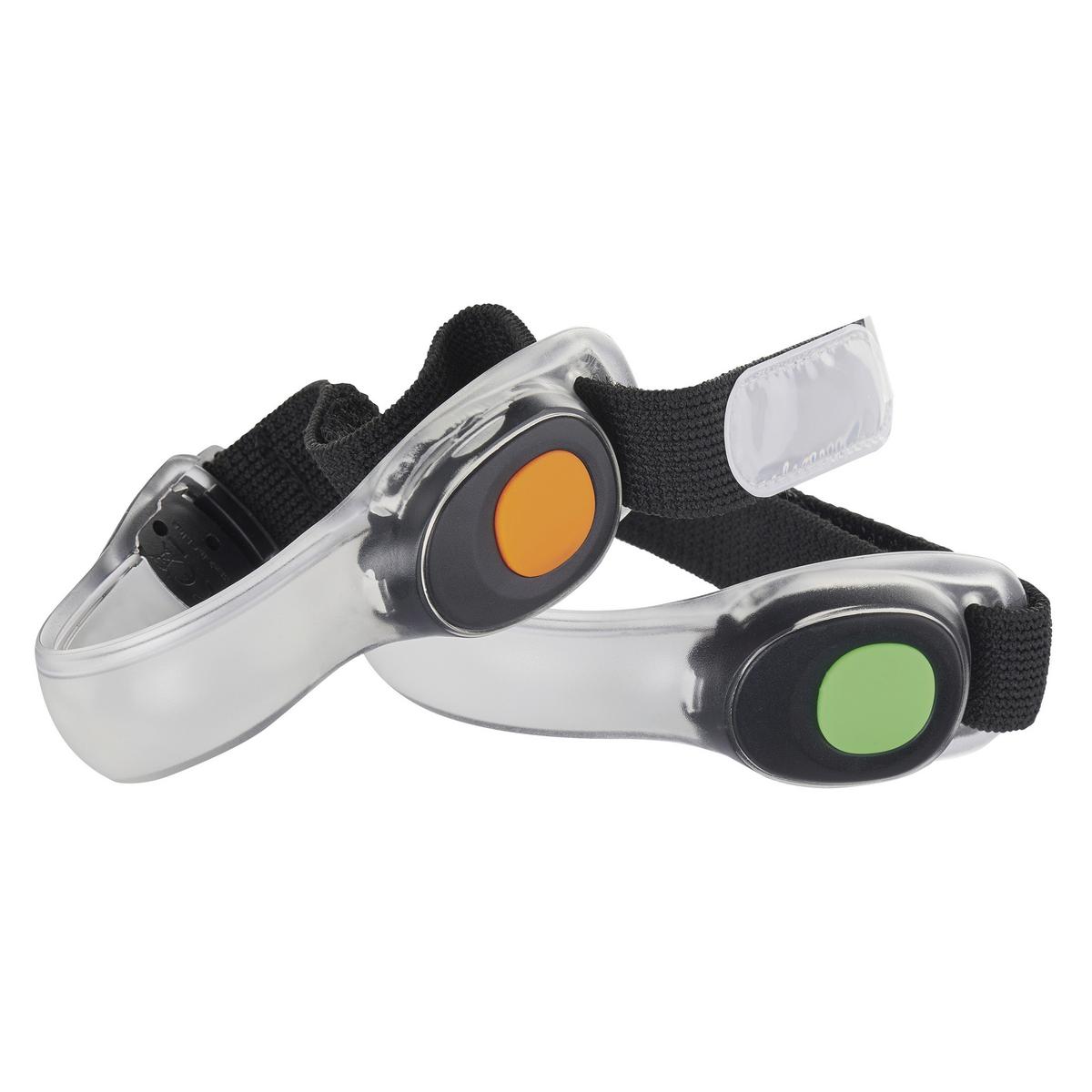 LED Karkötő 10lumen - narancs/zöld, műanyag