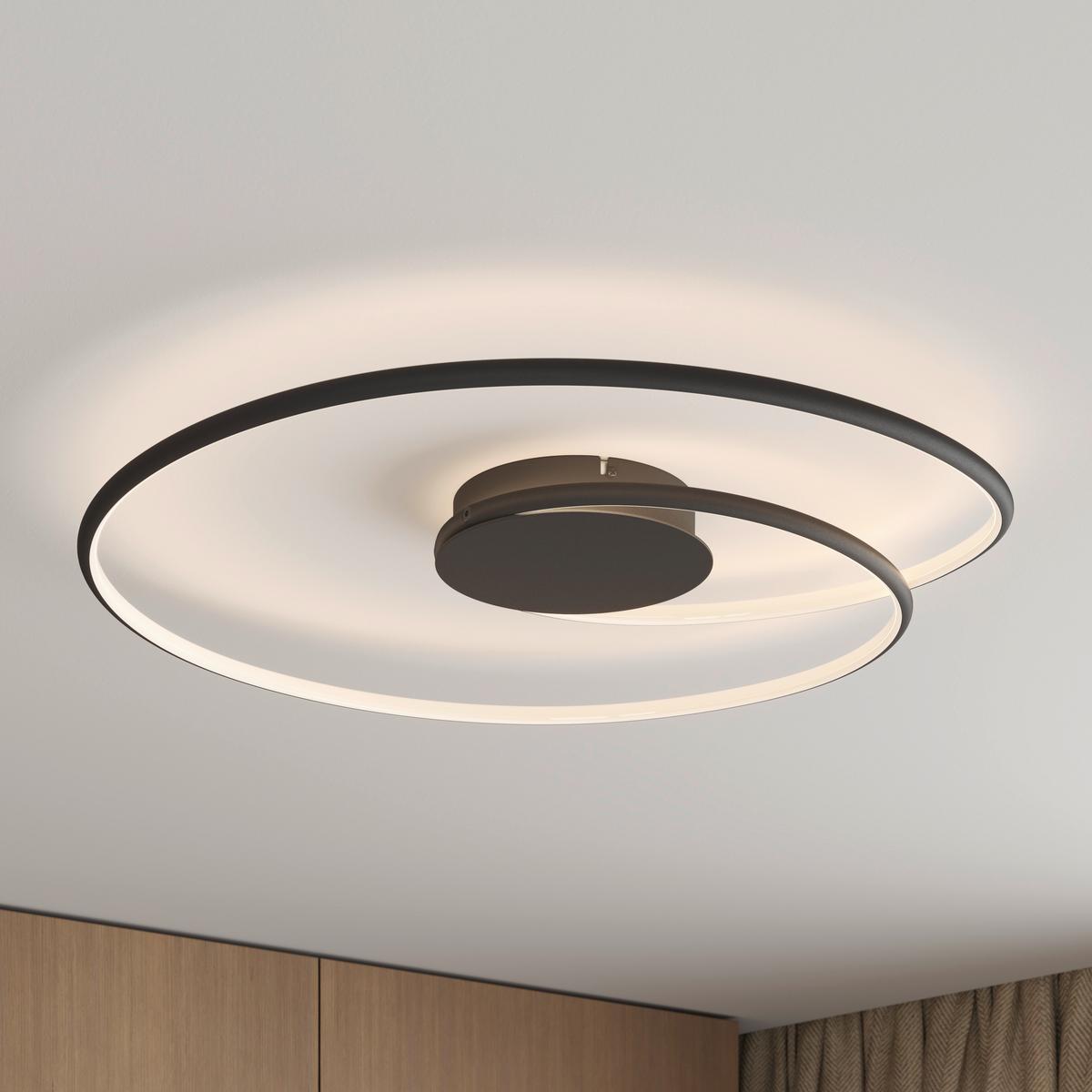 LAMPA SUFITOWA LED BIRMINGHAM *SBN* - czarny, Lifestyle, tworzywo sztuczne/metal (67/10cm) - Novel