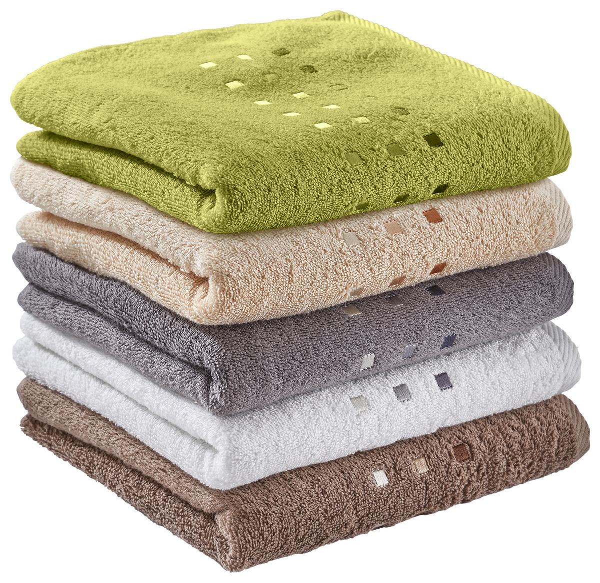 RĘCZNIK QUATTRO - beżowy, Basics, tkanina (50/100cm) - Esposa