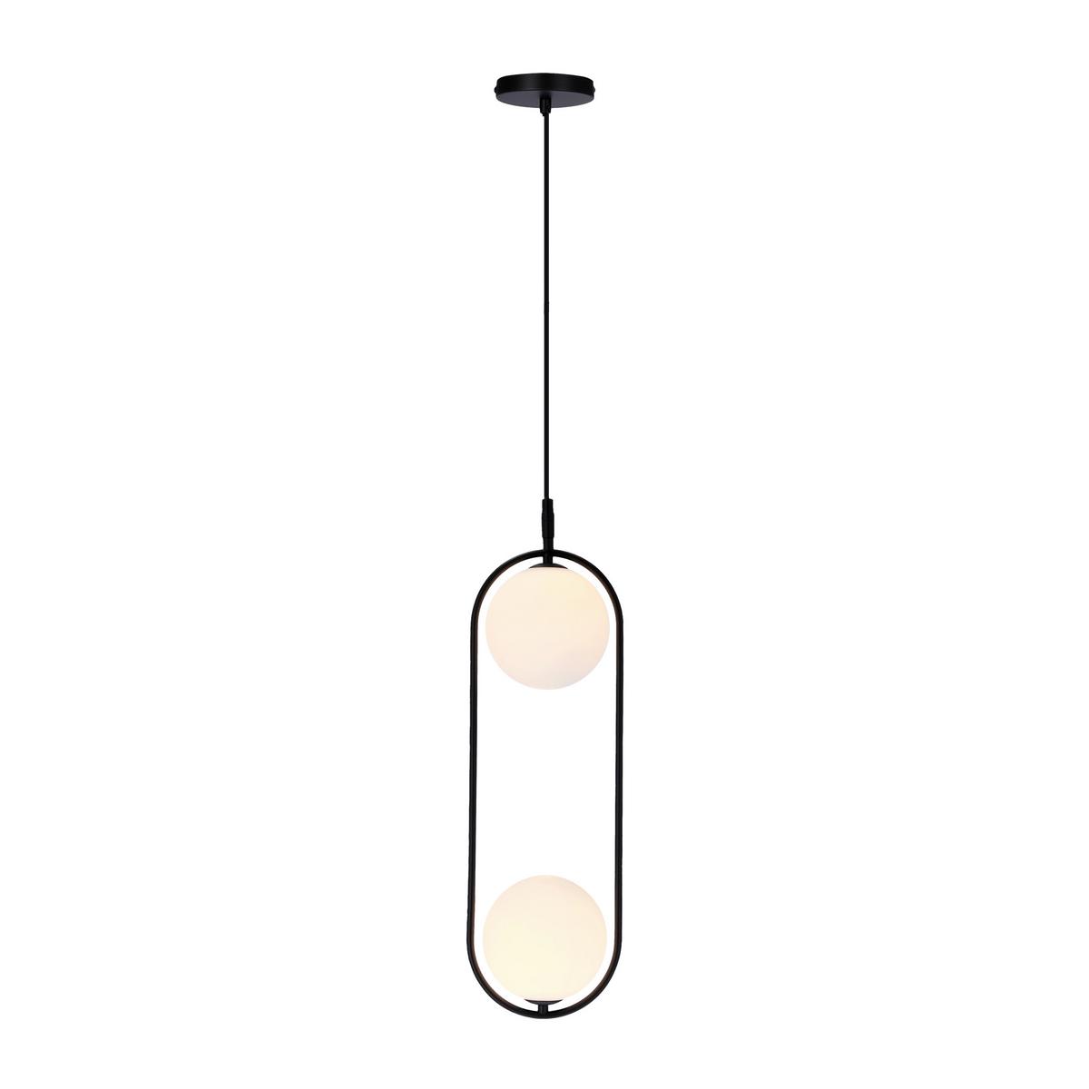 Viseća Svjetiljka Cordel - bijela/crna, Design, metal (18.5/15/140cm)