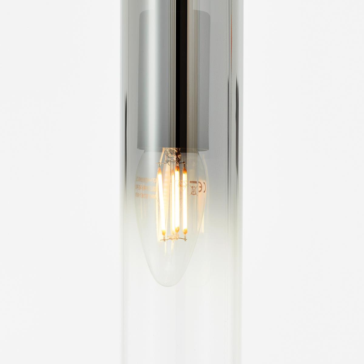 Hängeleuchte Glasini Schwarz max. 25 Watt - Schwarz, Design, Glas/Metall (14,5/199cm) - Brilliant