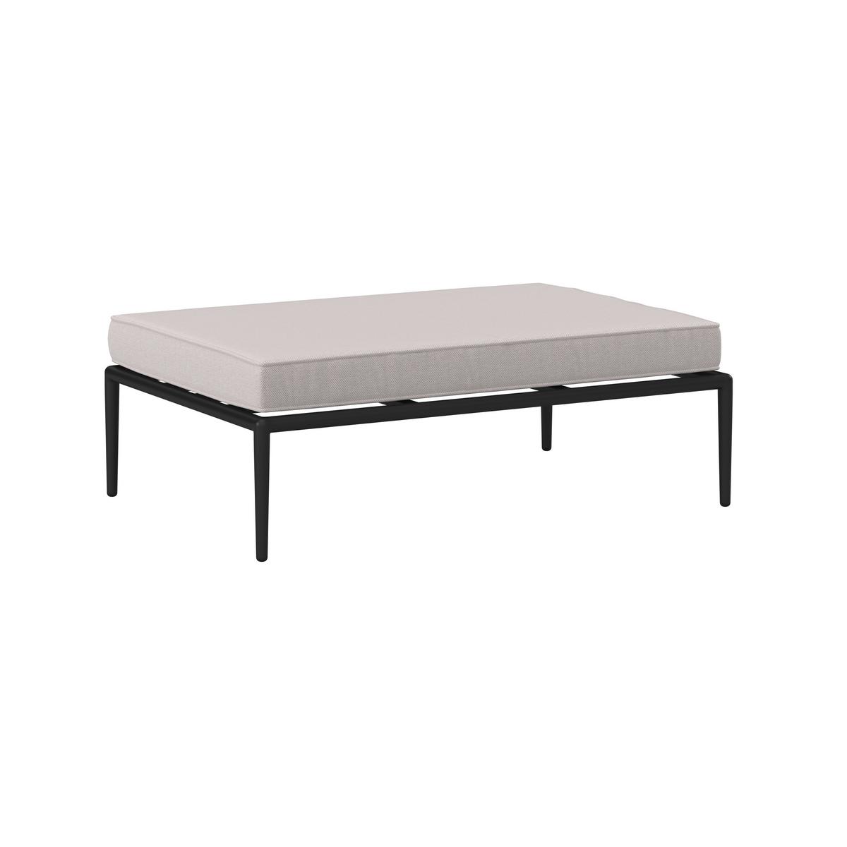 Loungegarnitur Enja Hellgrau Metall/Outdoorstoff +Abdeckung - Hellgrau/Schwarz, MODERN, Kunststoff/Textil (104/60/70cm) - Bessagi Garden