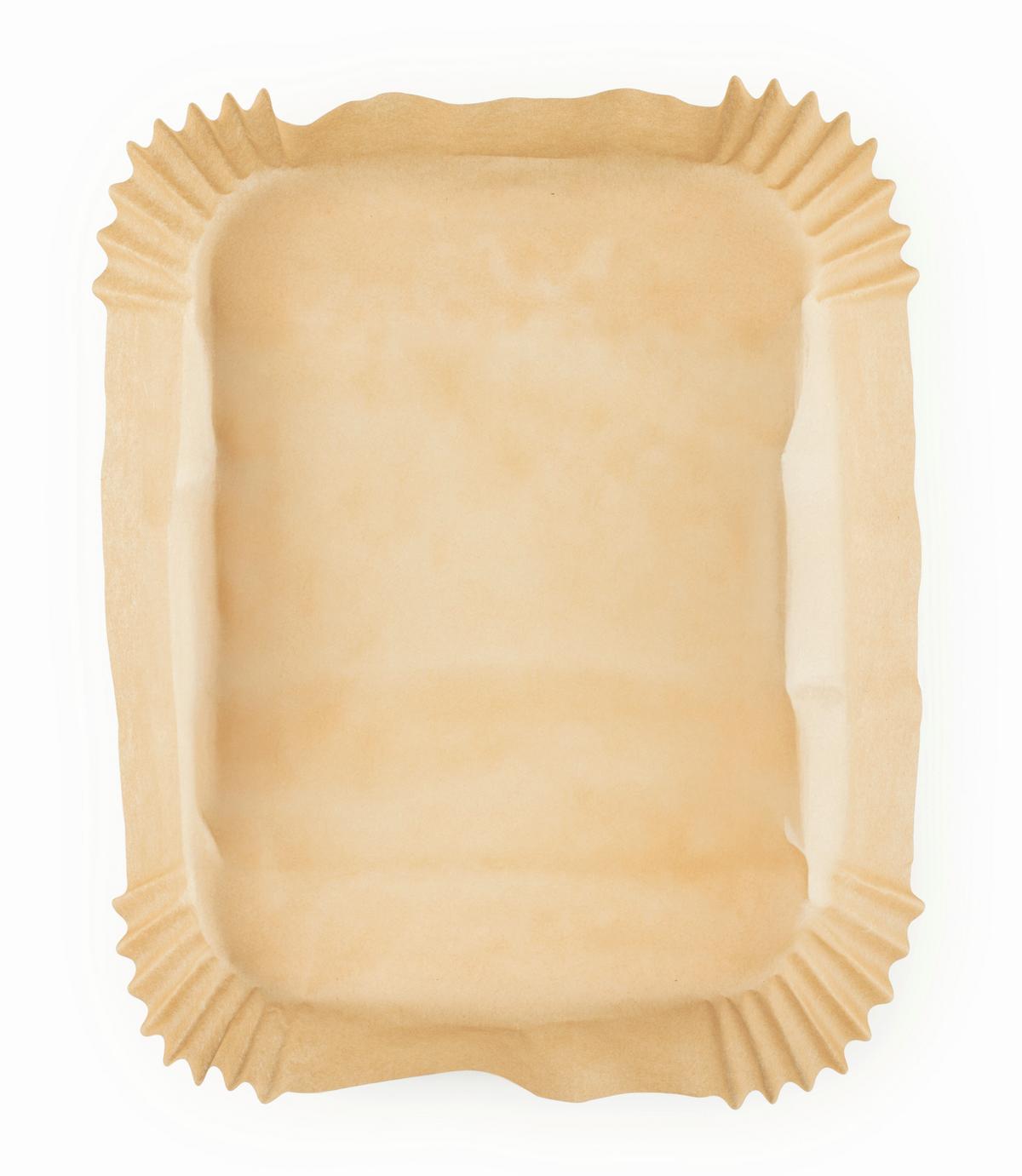 Backpapier Heißluftfritteuse Hellbraun, 100 Stk. - Hellbraun, KONVENTIONELL, Papier (22/14/4,5cm)