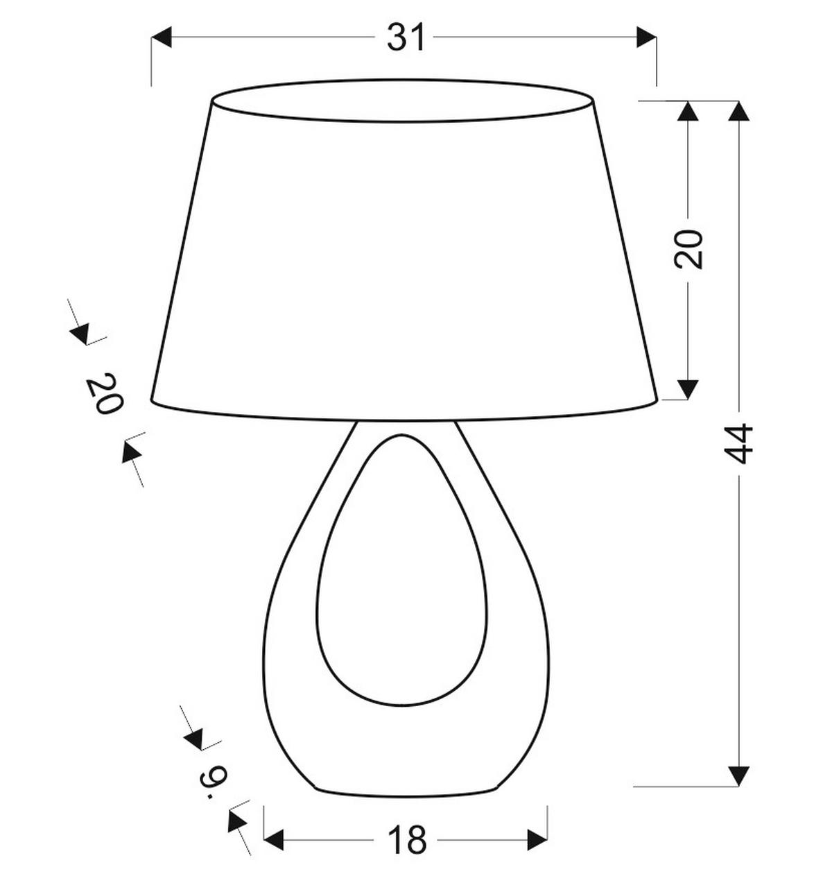 Svjetiljka Stolna 41-79954 - bež, Design, tekstil/keramika (20/31/44cm)