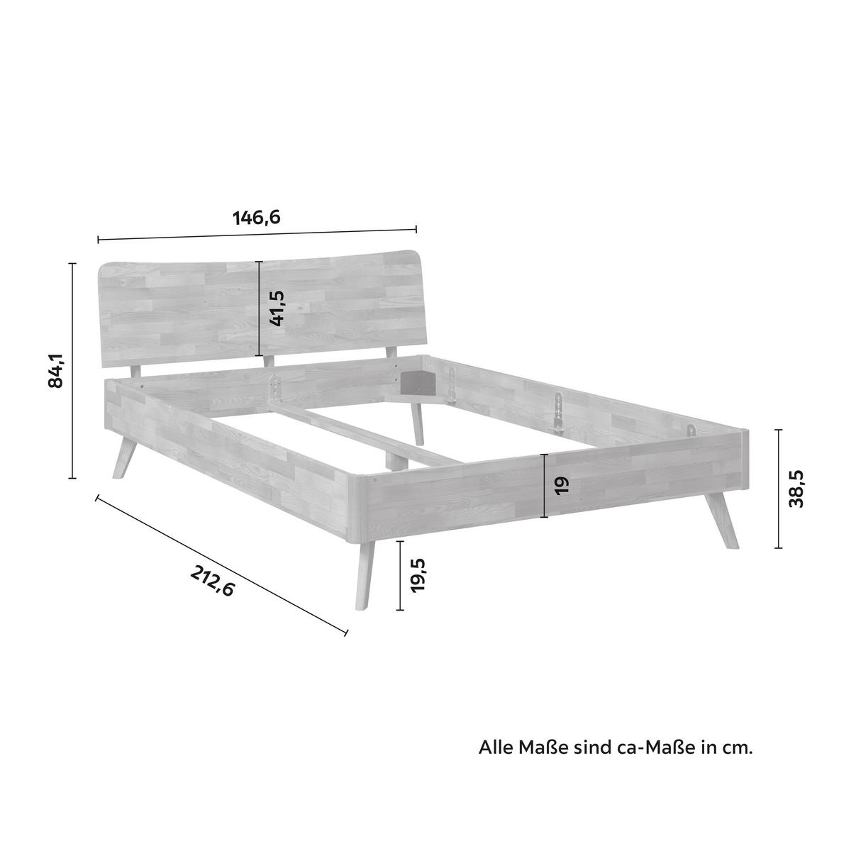 Postelja Danzig, 140x200cm - divji hrast, Moderno, les (140/200cm) - Bessagi Home