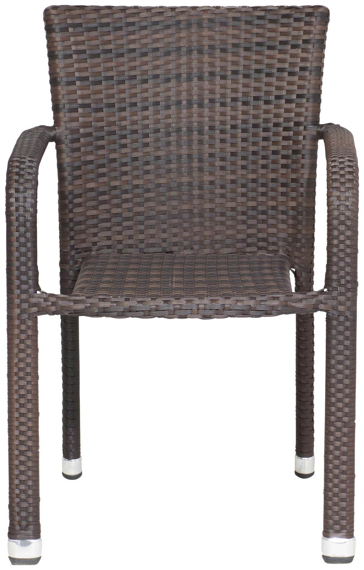 Stapelsessel Braun wetterfest - Braun, MODERN, Kunststoff/Metall (56/83/60cm) - Siena Garden