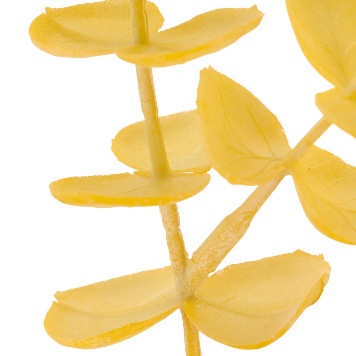 Kunstpflanze Eukalyptuszweig I Gelb ca. 81cm - Gelb, Basics, Kunststoff/Metall (81cm) - Mömax