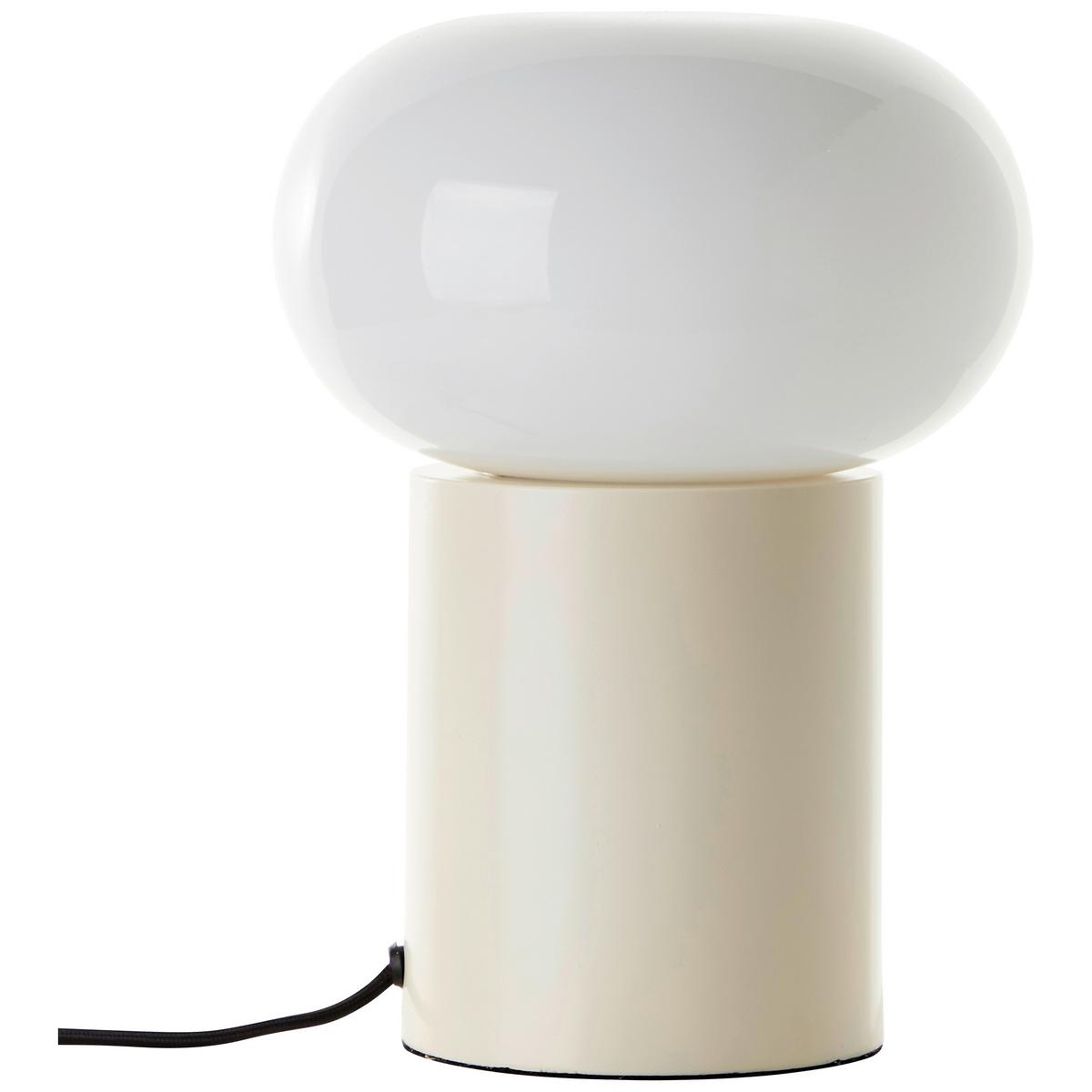 Tischleuchte Daeny Beige/Weiß max. 25 Watt - Beige/Weiß, Design, Glas/Metall (20/27cm) - Brilliant