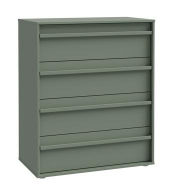 Komód 4 Fiókkal Canchoa - zsályazöld, Modern, faalapú anyag (78,4/94,4/42cm)