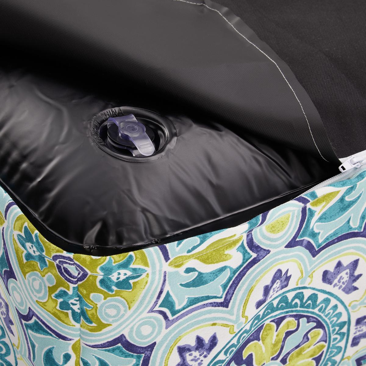 Pouf Cassy Blau ca. 60x23 cm - Blau/Multicolor, MODERN, Textil (60/23/60cm) - Bessagi Garden