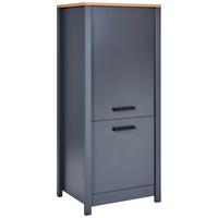 Geräteumbauschrank Venet, Anthrazit/Artisan Eiche - Anthrazit/Schwarz, MODERN, Holzwerkstoff/Metall (70/167/60cm) - Mömax