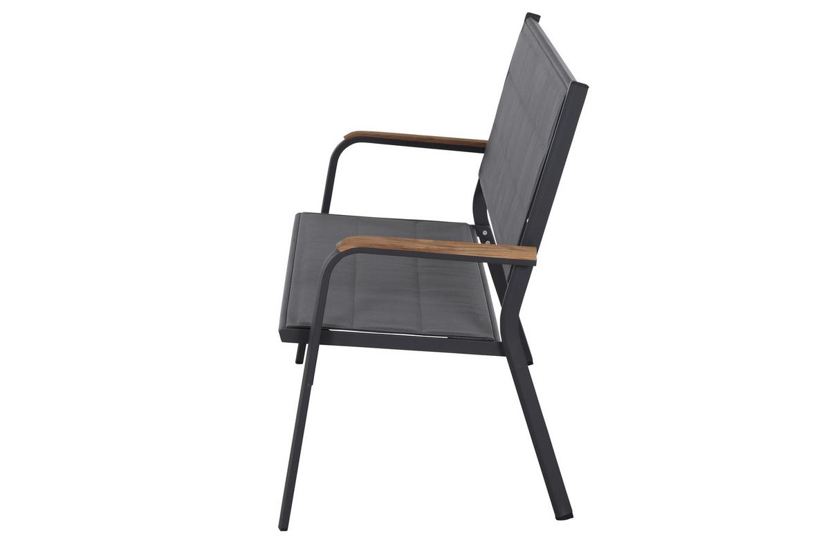 GARTENBANK N40082 - Anthrazit, KONVENTIONELL, Holz/Kunststoff (138,5/97/67cm) - Siena Garden