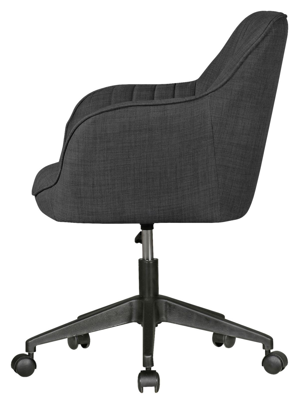 Schreibtischstuhl Mara ca. 65x83x65 cm Anthrazit - Anthrazit/Schwarz, MODERN, Kunststoff/Textil (65/83/65cm) - MID.YOU