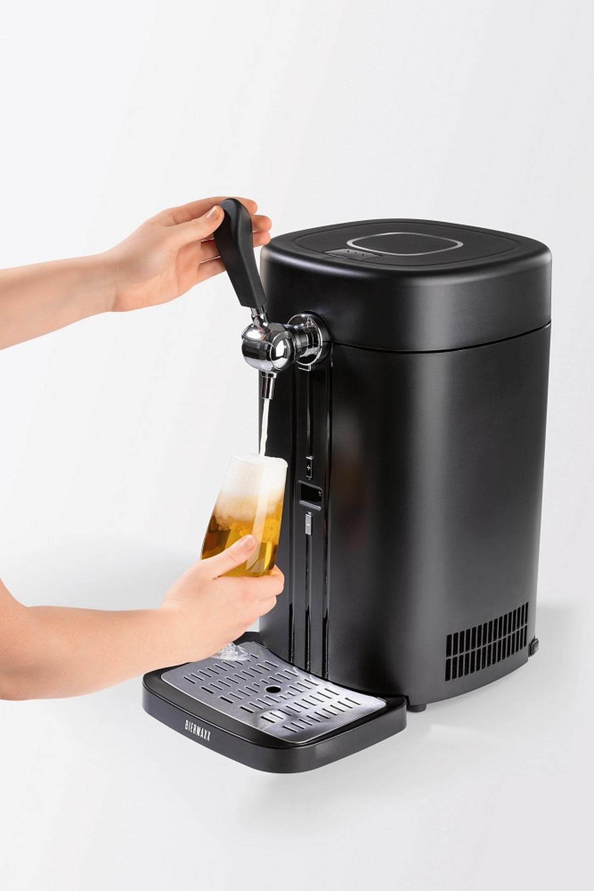 MASZYNA DO NALEWANIA PIWA BIER MAXX - kolor srebrny/czarny, Basics, tworzywo sztuczne (26,4/41/52,6cm)