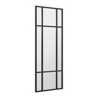 Spiegel Jill ca. 60x160 cm Schwarz - Schwarz, MODERN, Glas/Holzwerkstoff (60/160/3cm) - Bessagi Home