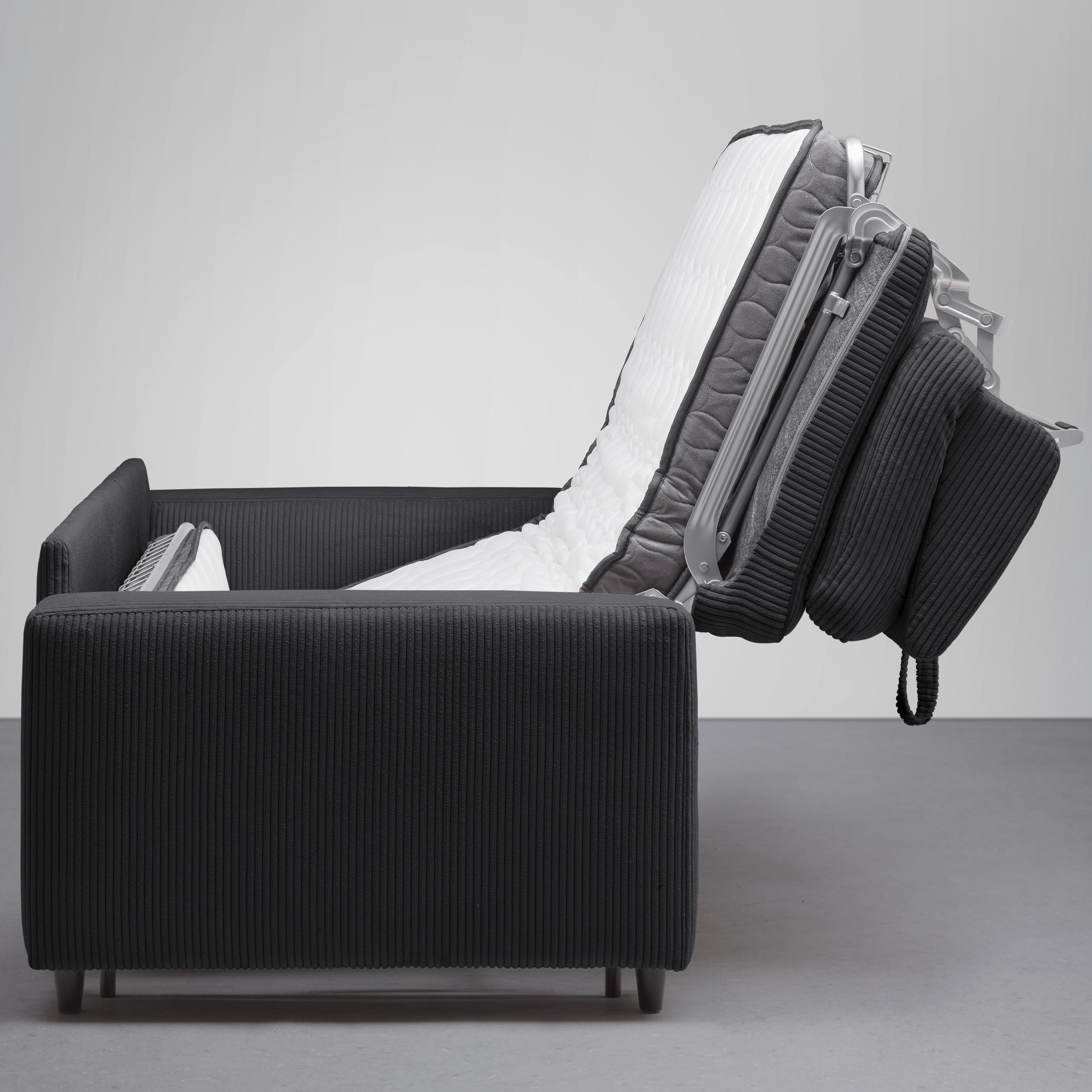 BÄDDSOFFA AGNETA -BASED- - svart, Modern, trä/textil (200/83/97cm) - Based