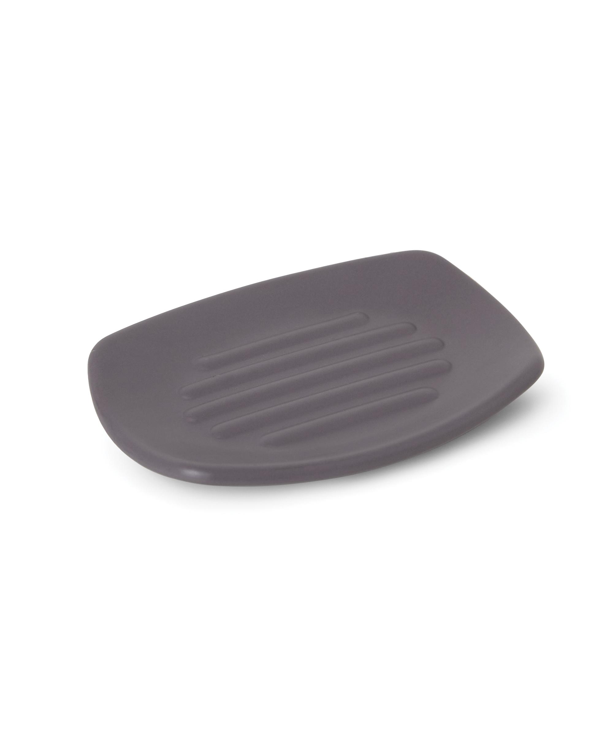 Seifenschale Melrina aus Steinzeug in Anthrazit - Anthrazit, Konventionell, Keramik (13,5/9,7/1,9cm) - Modern Living