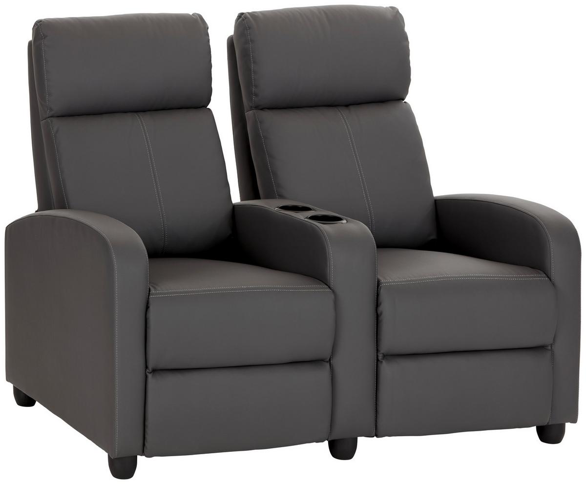 Zofa Za Domači Kino Movie, Relax Funkcija, Siva - siva/črna, Konvencionalno, umetna masa/tekstil (128/100/87cm)