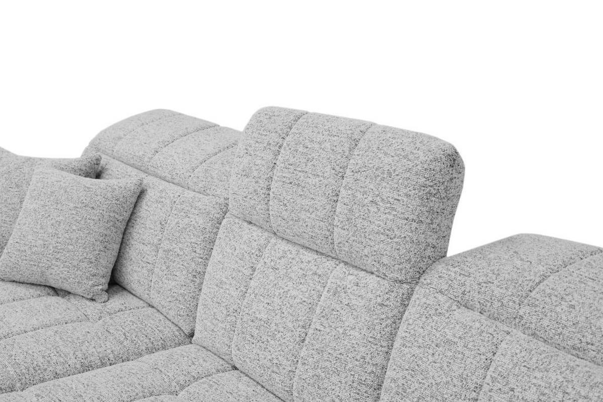 Kutna Garnitura Santorini - siva/crna, Moderno, tekstil (193/291cm) - Premium Living