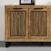 DRESSOIR EVEREST -EXKLUSIV- - Natuurlijke kleuren/Zwart, Natur, Hout/Metaal (160/85/40cm) - Mömax