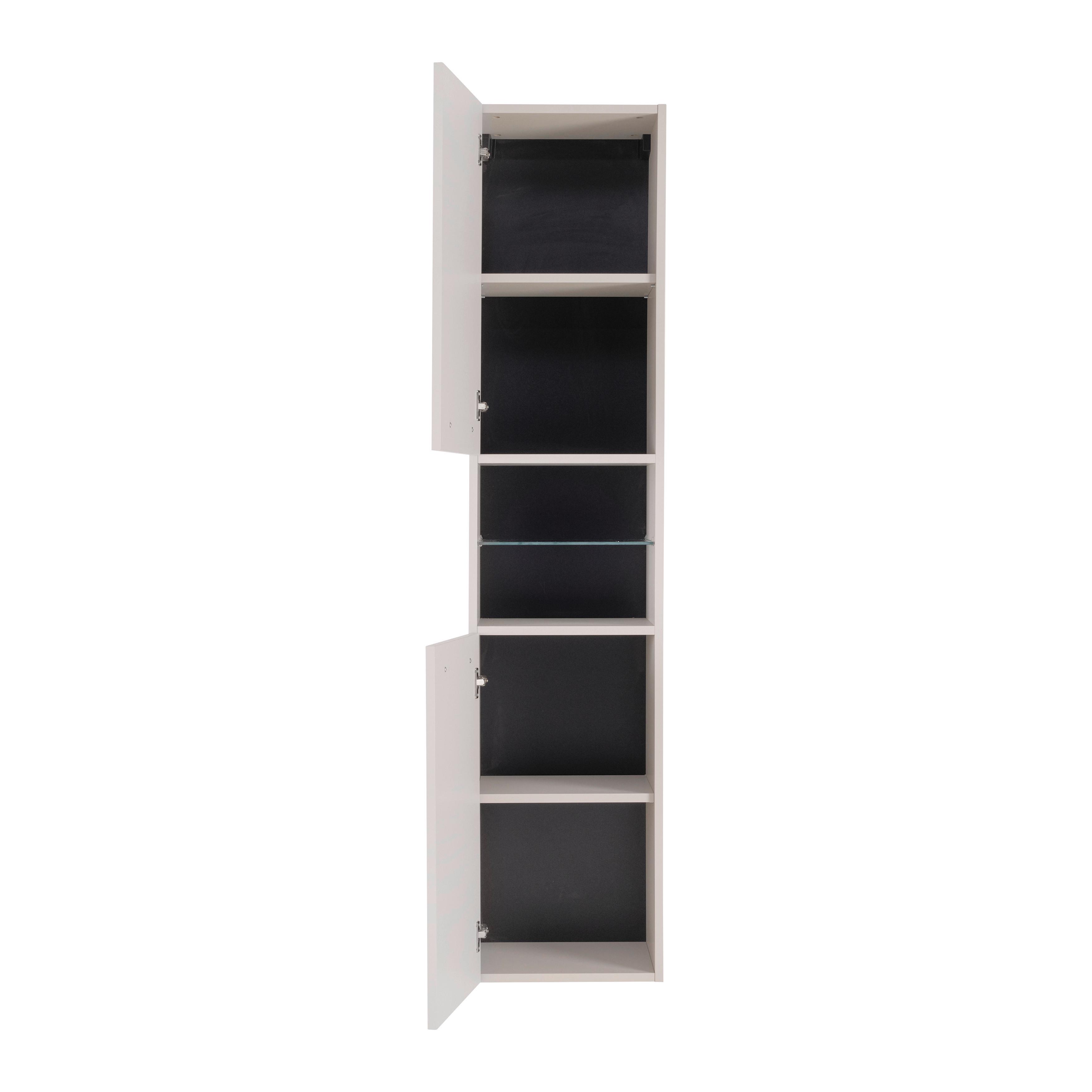 HÖGSKÅP FLORENZ -EXKLUSIV- - svart, Modern, metall/trämaterial (40/180/190/35cm) - Mömax