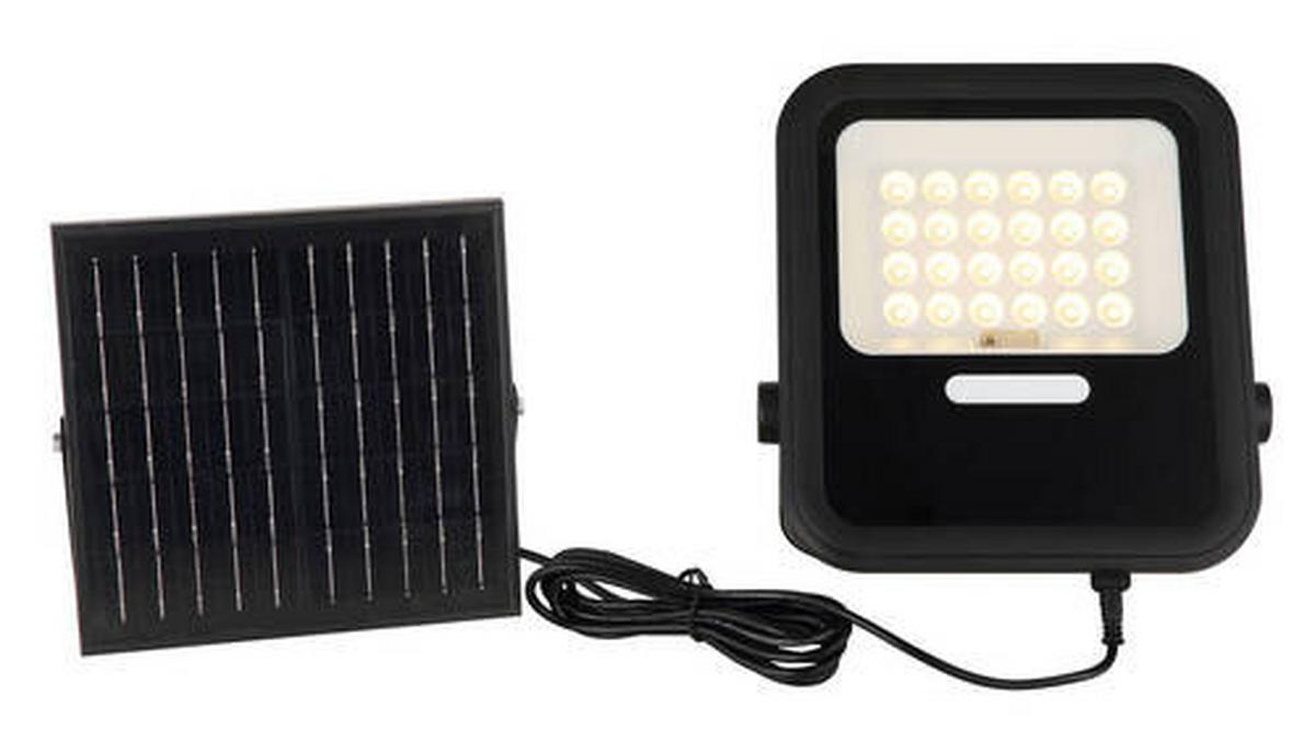 Solarna Svetilka Solar, S Sijalko - črna/prozorno, Basics, kovina/umetna masa (24,3/14/25,4cm) - Globo