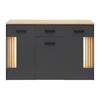 SIDEBOARD ALARA - svart, Modern, metall/trämaterial (128/87/40cm) - Mömax
