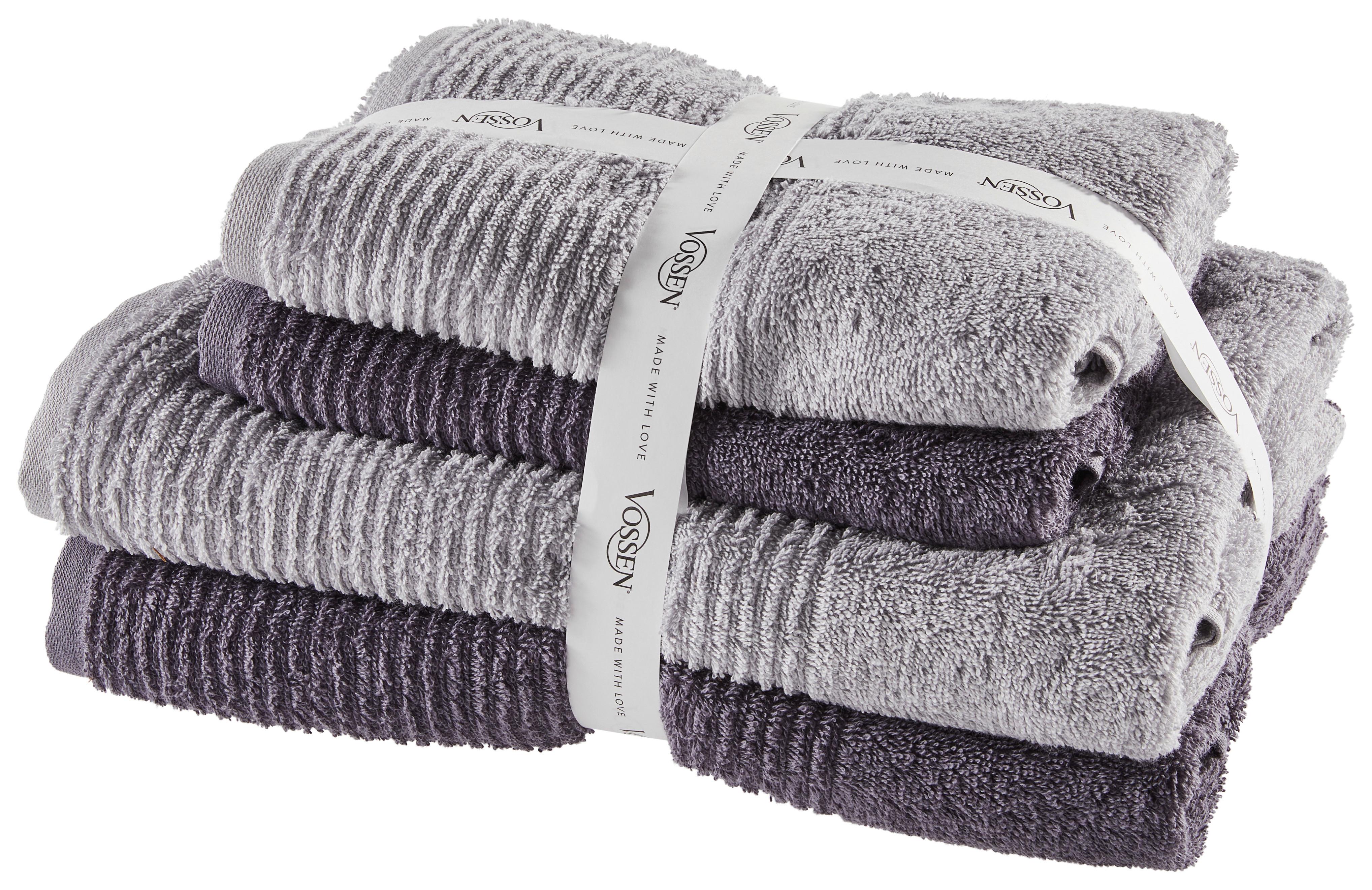 ZESTAW RĘCZNIKÓW FROTTE SET BATONI - szary, Basics, tkanina - Vossen