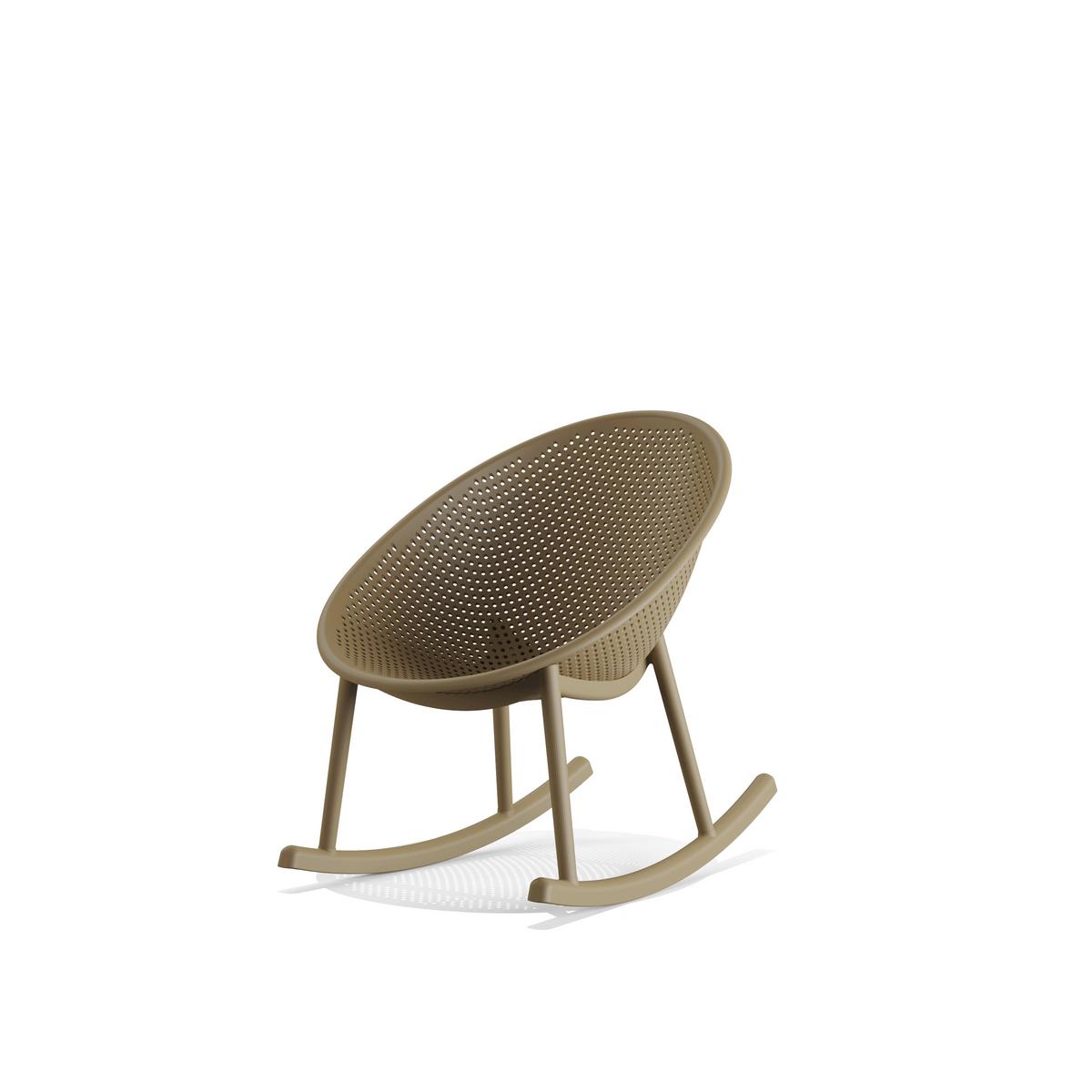 Gartenschaukelstuhl 2er-Set in Sandfarben, wetterfest - Sandfarben, MODERN, Kunststoff (66/80/83cm) - Gardenson