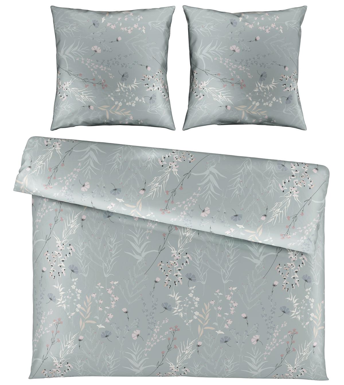 Bettwäsche Lina XXL Grau ca. 200x200cm - Grau, KONVENTIONELL, Textil (200/200cm) - Mömax