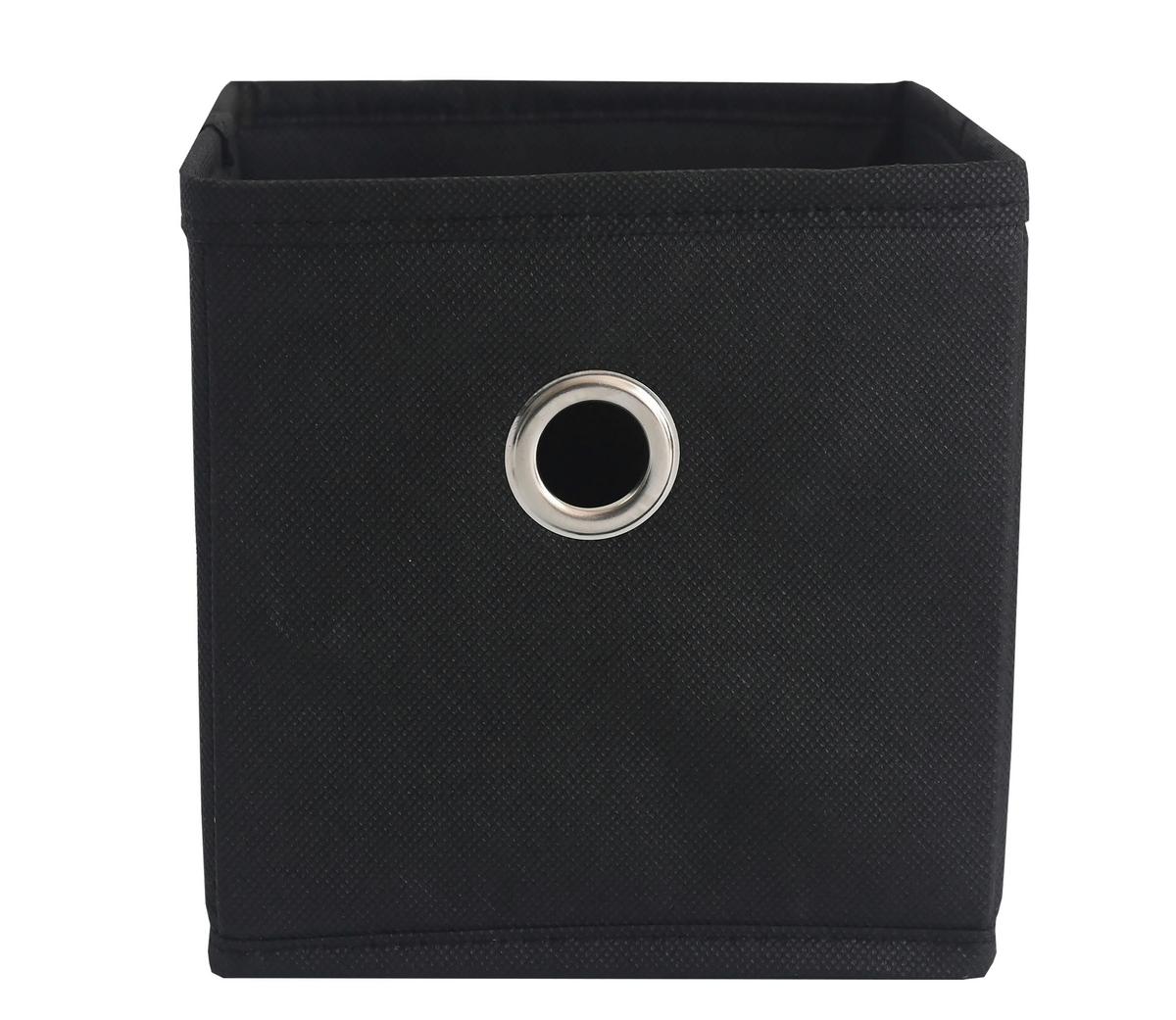 Cutie pliabilă Phoebe - negru, Konventionell, carton/metal (15/15/15cm) - Based