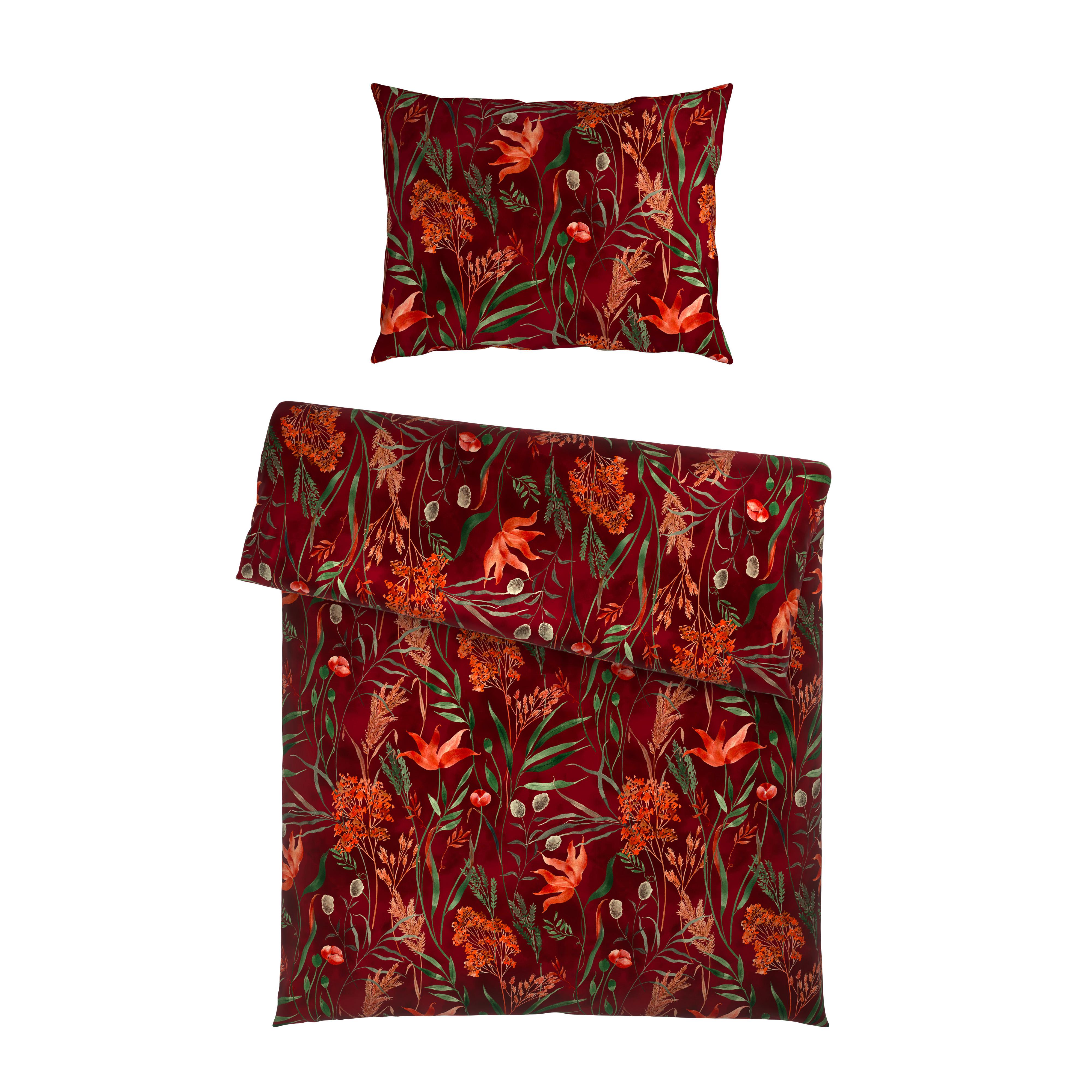 Bettwäsche Nora Rot ca. 140x200cm - Rot, MODERN, Textil (140/200cm) - Mömax