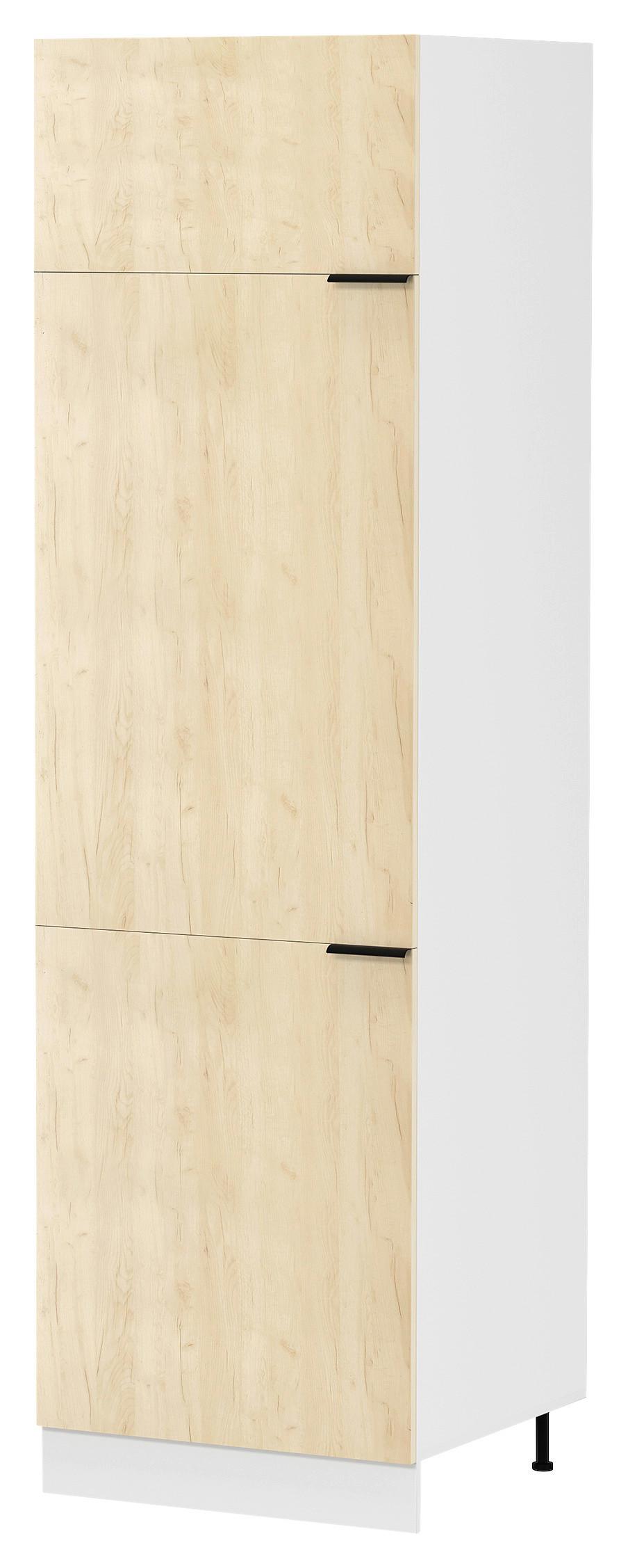 GESCHIRRSCHRANK FASOLA - Honigeiche/Weiss, Trend, Holzwerkstoff/Kunststoff (60/207/57cm) - MID.YOU